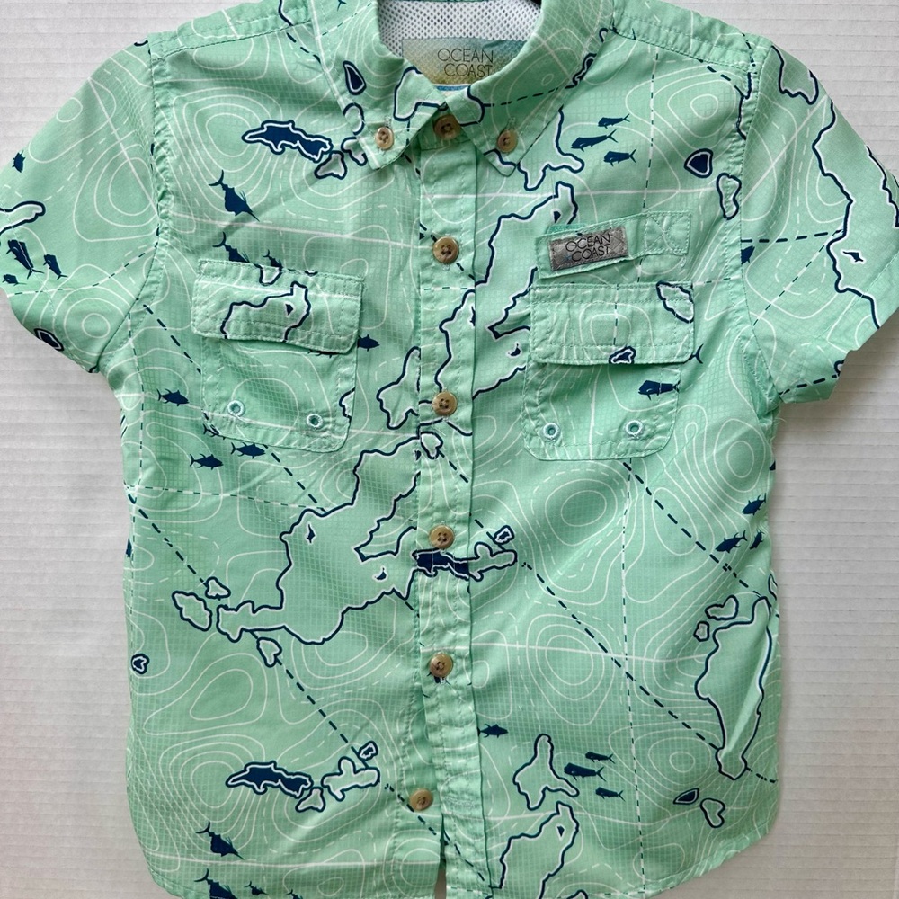 Kids Ocean Coast Fishing Shirt
